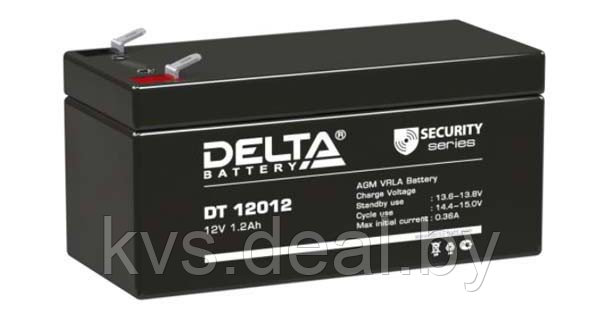 Аккумуляторная батарея Delta DT 12012 AGM 1.2Ач 6лет - фото 1 - id-p210396996