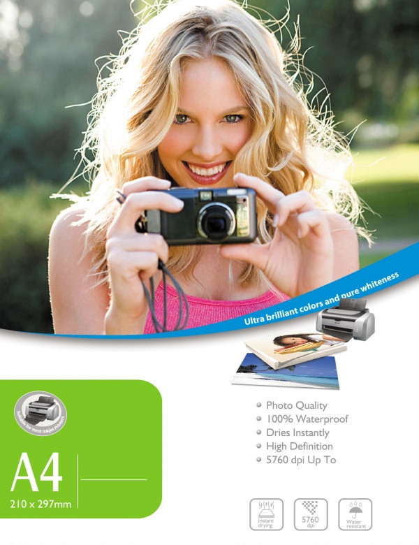 Плёнка прозрачная для струйных принтеров A4, 120 г/м2 (20 листов) waterproof - фото 1 - id-p210347279