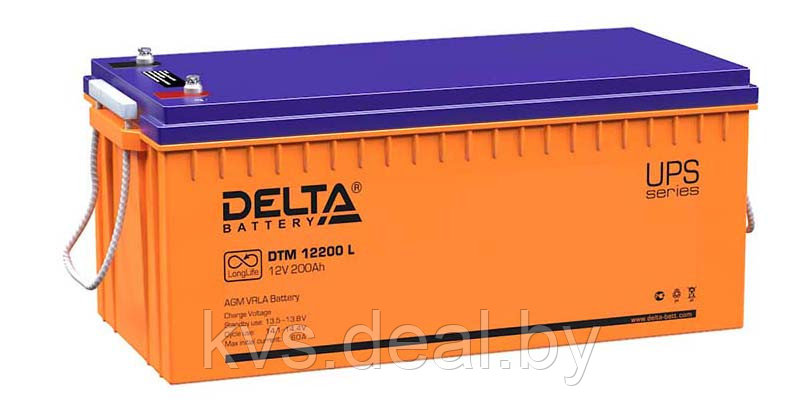 Аккумуляторная батарея DTM 12200 L Delta AGM 200Ач 12лет - фото 1 - id-p210469248