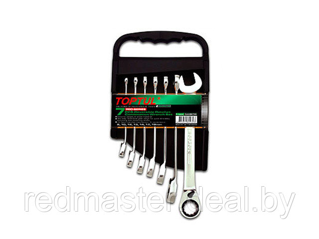 Набор ключей комбинированных с трещоткой 10-19 мм PRO SERIES Toptul GAAM0709 - фото 1 - id-p210441278