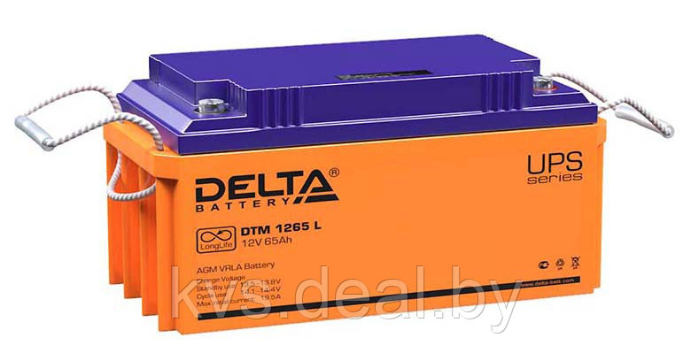 Аккумуляторная батарея DTM 1265 L Delta AGM 65Ач 12лет - фото 1 - id-p210489278