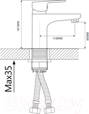 Смеситель Ekko E10313 - фото 7 - id-p210439228