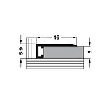 Антиплинтус (микроплинтус) Апл 01 16*5,9*2700 мм черный 15, фото 2