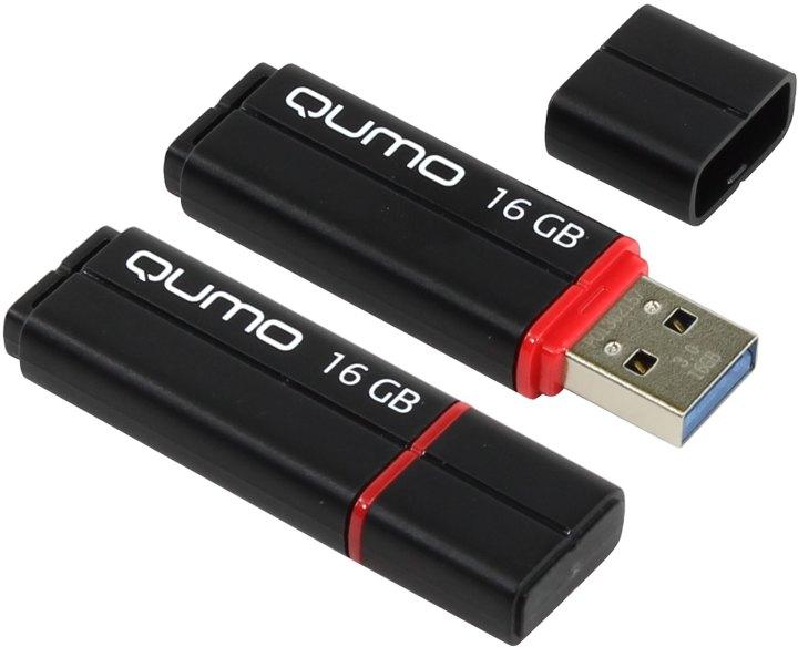 Накопитель Qumo Speedster QM16GUD3-SP-black USB3.0 Flash Drive 16Gb (RTL) - фото 1 - id-p203919062