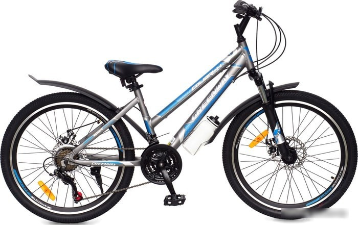 Велосипед Greenway Colibri-H 24 р.14 2021 (серый/синий) - фото 1 - id-p210498141