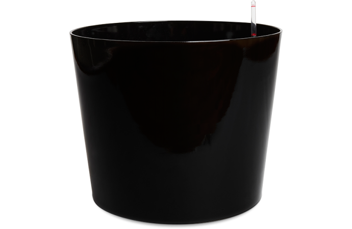 Горшок Самополивающийся цилиндр низкий малый черный - фото 1 - id-p210502626