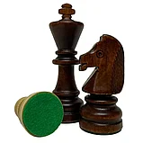 Набор фигур шахматных ручной работы "Стаунтон №7 " с утяжелением, король 10.5 см  Madon , Польша, фото 5