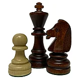 Набор фигур шахматных ручной работы "Стаунтон №7 " с утяжелением, король 10.5 см  Madon , Польша, фото 4