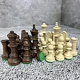 Набор фигур шахматных ручной работы "Стаунтон №4 " с утяжелением , король 8,5 см , Madon , Польша, фото 3