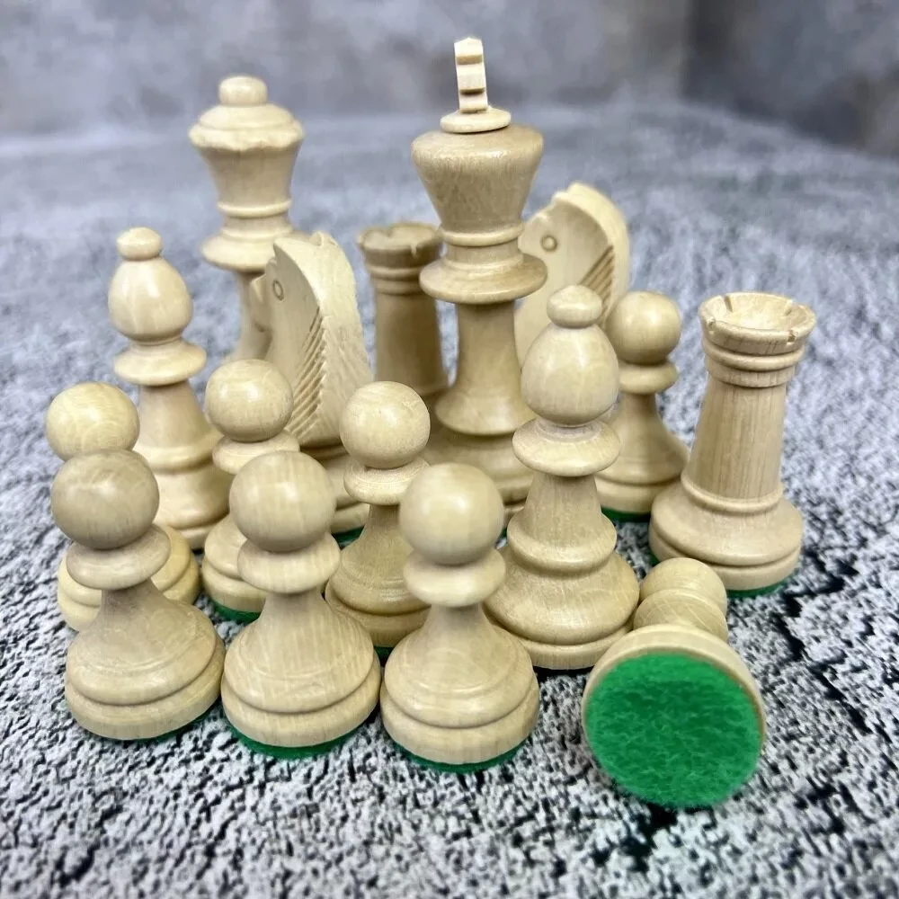 Набор фигур шахматных ручной работы "Стаунтон №4 " с утяжелением , король 8,5 см , Madon , Польша - фото 5 - id-p210568786