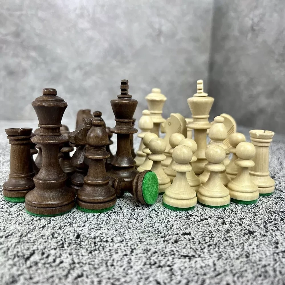 Набор фигур шахматных ручной работы "Стаунтон №4 " с утяжелением , король 8,5 см , Madon , Польша - фото 6 - id-p210568786