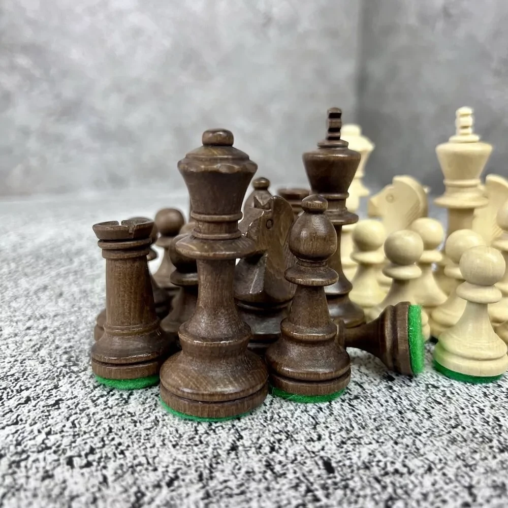 Набор фигур шахматных ручной работы "Стаунтон №4 " с утяжелением , король 8,5 см , Madon , Польша - фото 4 - id-p210568786