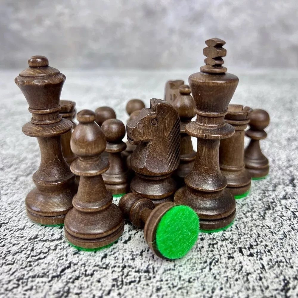 Набор фигур шахматных ручной работы "Стаунтон №4 " с утяжелением , король 8,5 см , Madon , Польша - фото 7 - id-p210568786