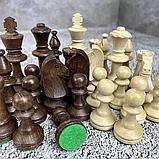 Набор фигур шахматных ручной работы "Стаунтон №5 "  с утяжелением,король 9,3 см , Madon , Польша, фото 2