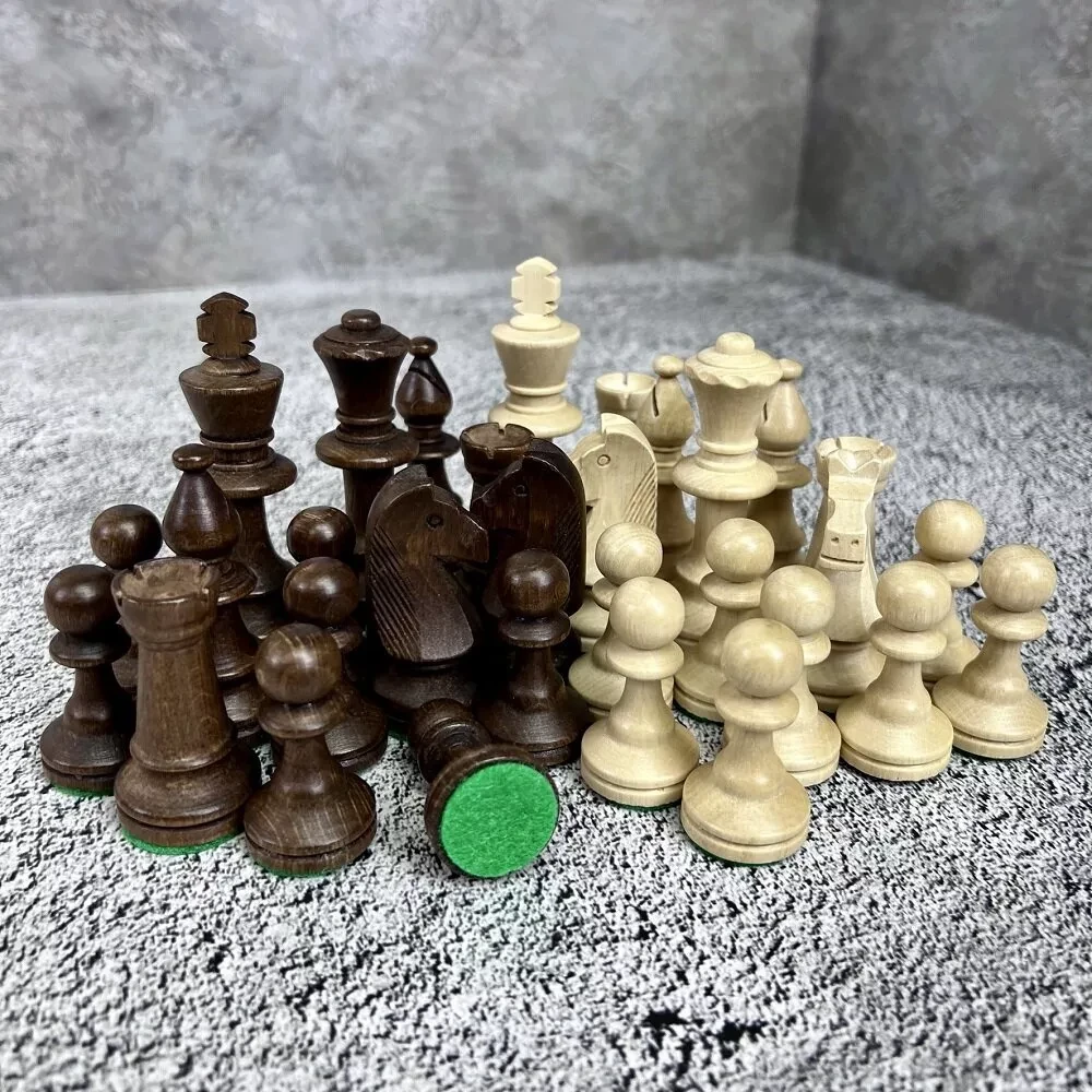 Набор фигур шахматных ручной работы "Стаунтон №5 " с утяжелением,король 9,3 см , Madon , Польша - фото 9 - id-p210387945