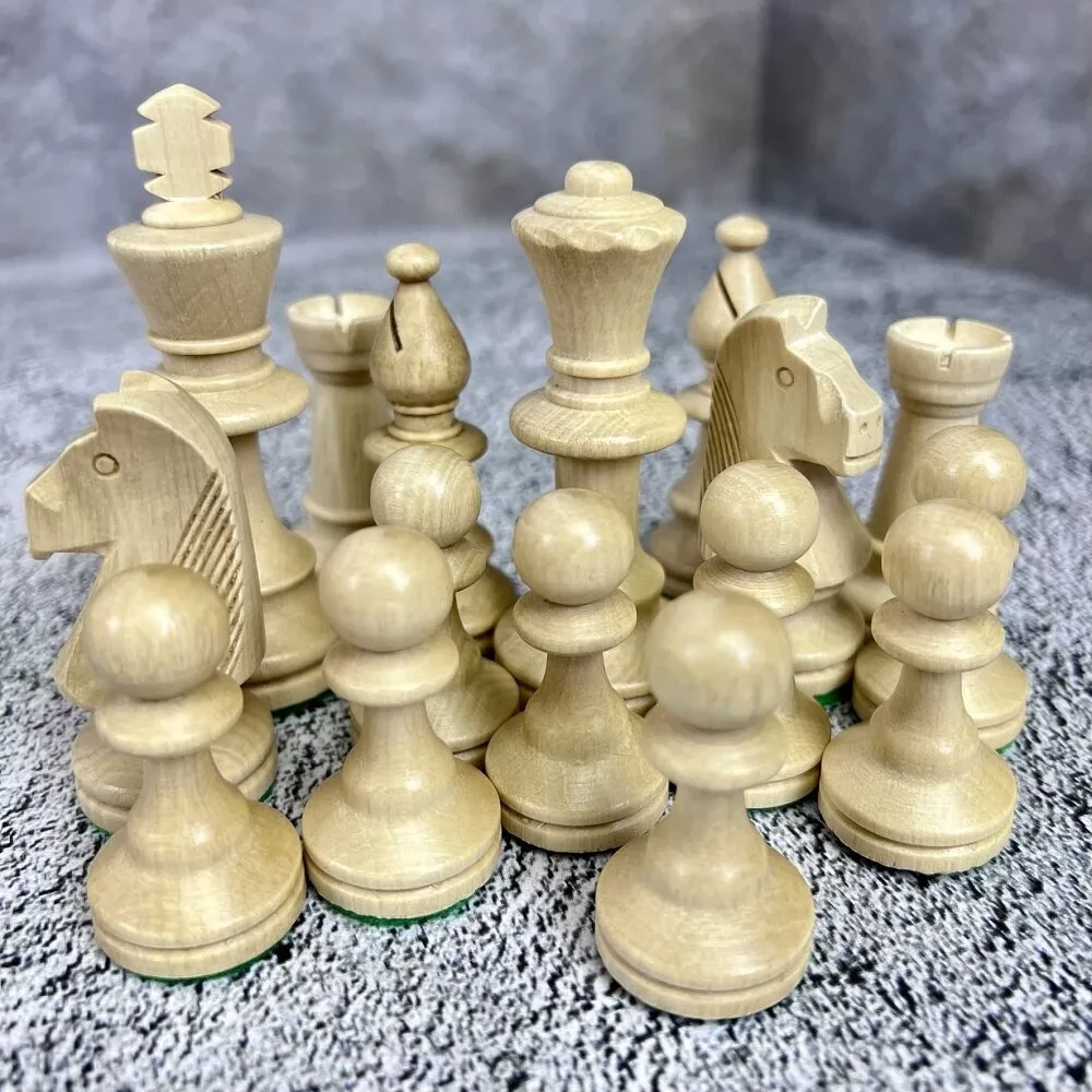Набор фигур шахматных ручной работы "Стаунтон №5 " с утяжелением,король 9,3 см , Madon , Польша - фото 8 - id-p210387945
