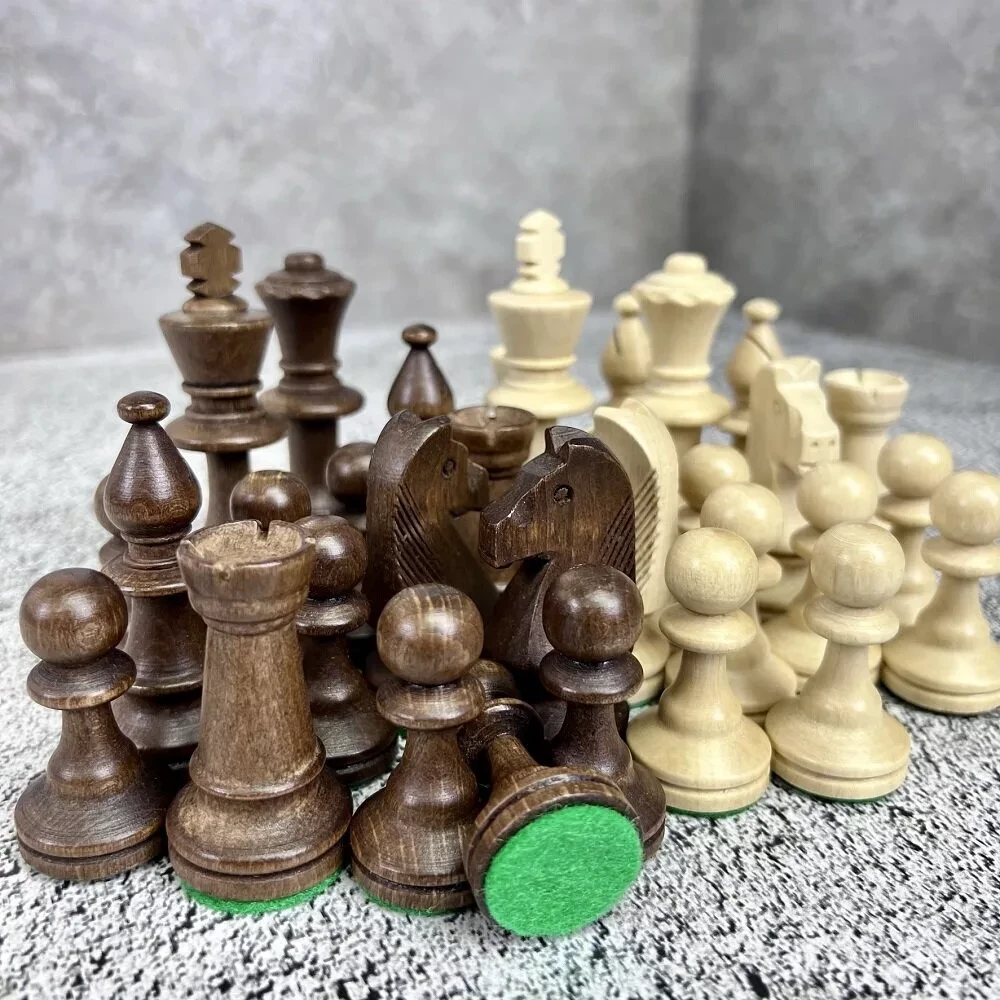 Набор фигур шахматных ручной работы "Стаунтон №5 " с утяжелением,король 9,3 см , Madon , Польша - фото 5 - id-p210387945