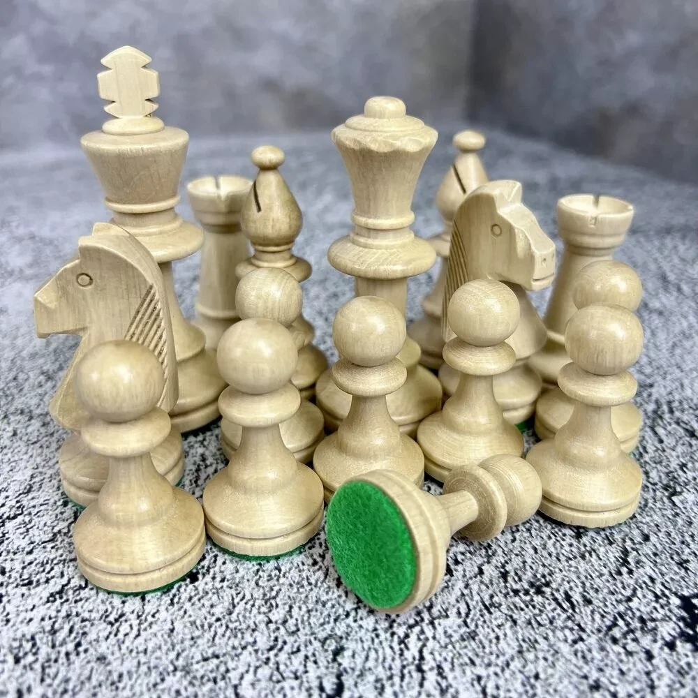 Набор фигур шахматных ручной работы "Стаунтон №5 " с утяжелением,король 9,3 см , Madon , Польша - фото 4 - id-p210387945