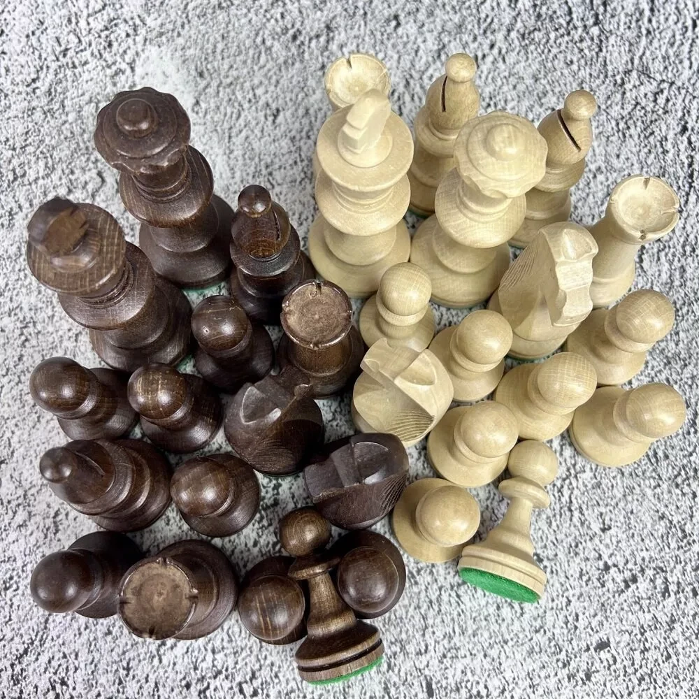Набор фигур шахматных ручной работы "Стаунтон №5 " с утяжелением,король 9,3 см , Madon , Польша - фото 10 - id-p210387945