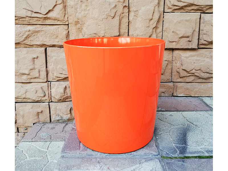 Горшок Самополивающийся цилиндр низкий малый оранжевый - фото 1 - id-p210502962