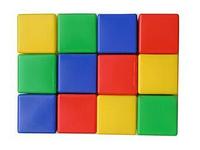 Конструктор для малышей "Кубики", 12 кубиков (8 см)