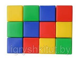 Конструктор для малышей "Кубики", 12 кубиков (8 см)