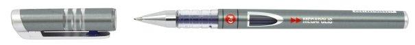 Ручка гелевая ErichKrause Megapolis корпус серебристый металлик, стержень синий - фото 2 - id-p210573305