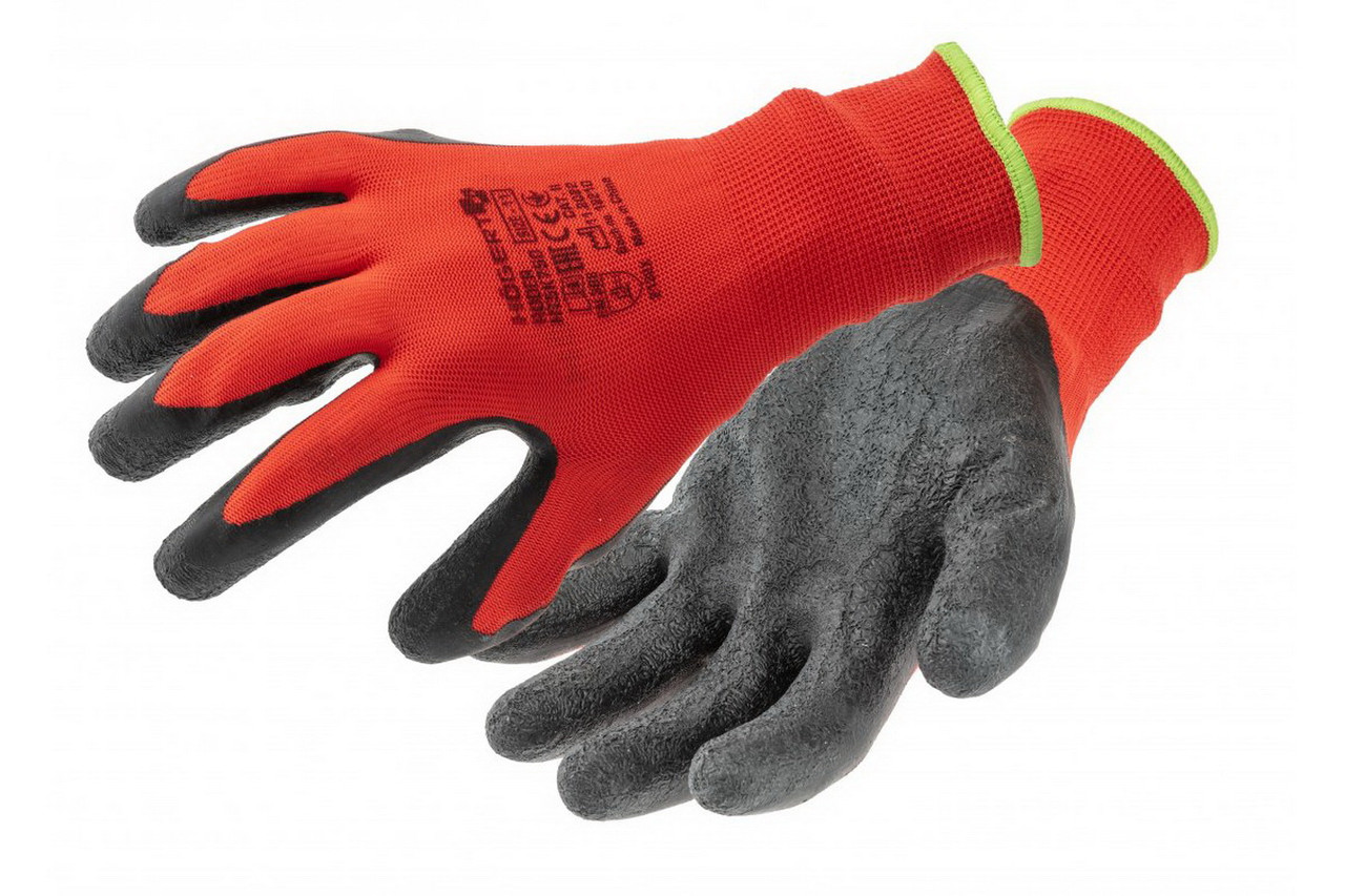 Перчатки Рабочие С Латексным Покрытием Красные/Черные 9 East - HT5K750-9-W