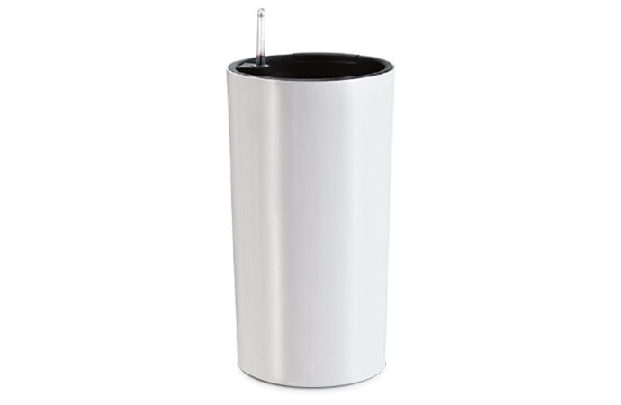 Горшок Самополивающийся цилиндр высокий белый - фото 1 - id-p210503294