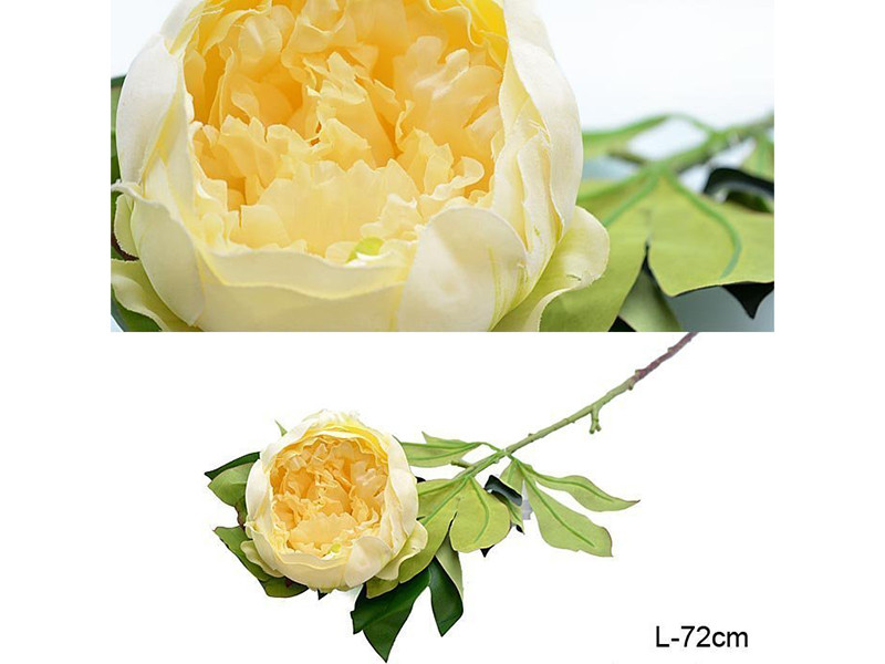 Искусственный цветок Пион 72см. желто-кремовый BN10772 - фото 1 - id-p210506150