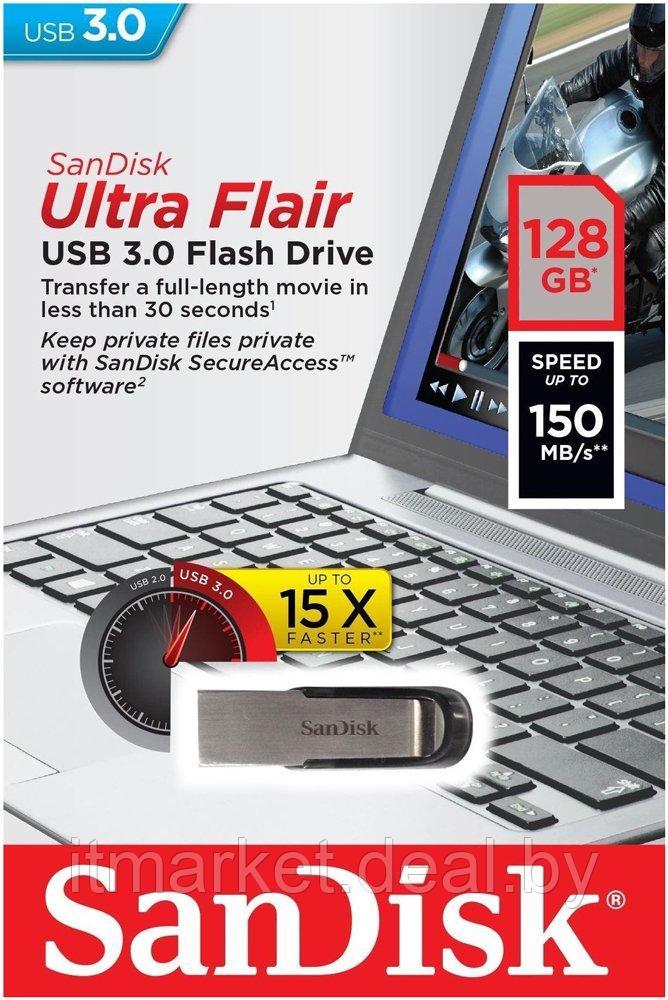 USB flash disk 128Gb Sandisk Ultra Flair (SDCZ73-128G-G46) - фото 5 - id-p210575303
