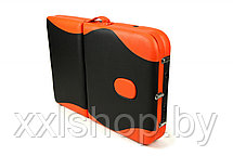 Массажный стол Atlas Sport 60 см складной 3-с деревянный + сумка в подарок (чёрно-оранжевый), фото 2