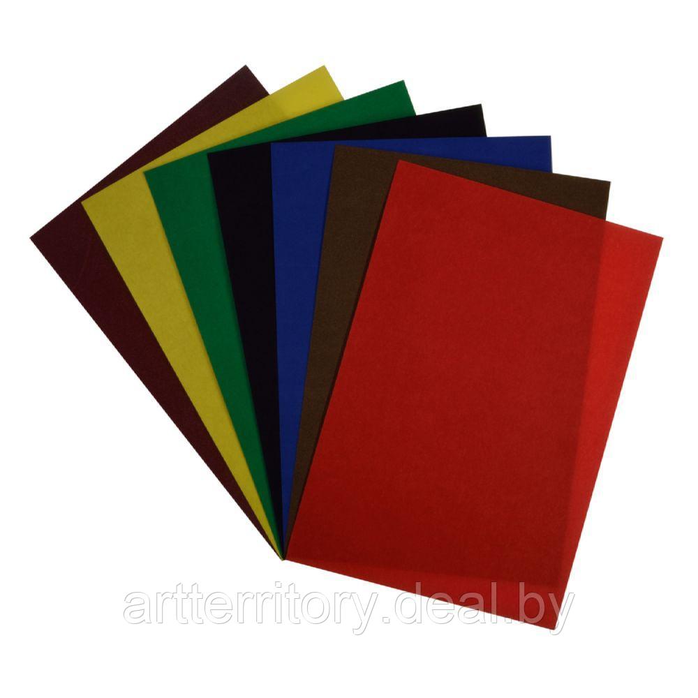 Набор поделочный вельвет "базовые цвета" HobbyTime, А4, 7 цветов, 7 листов - фото 2 - id-p210577520