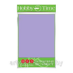 Набор поделочный вельвет "пастельные цвета" HobbyTime, А4, 6 цветов, 6 листов