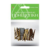 Декоративные прищепки. Набор №11 "Металлизированные цвета. Микс" 50мм., (3 цвета)