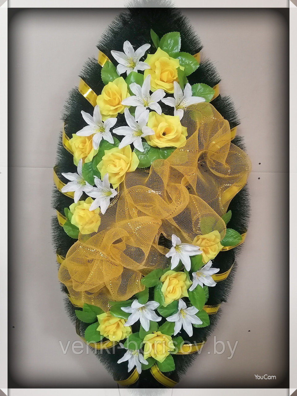 Венок ритуальный (расцветки в ассортименте) - фото 2 - id-p205521006