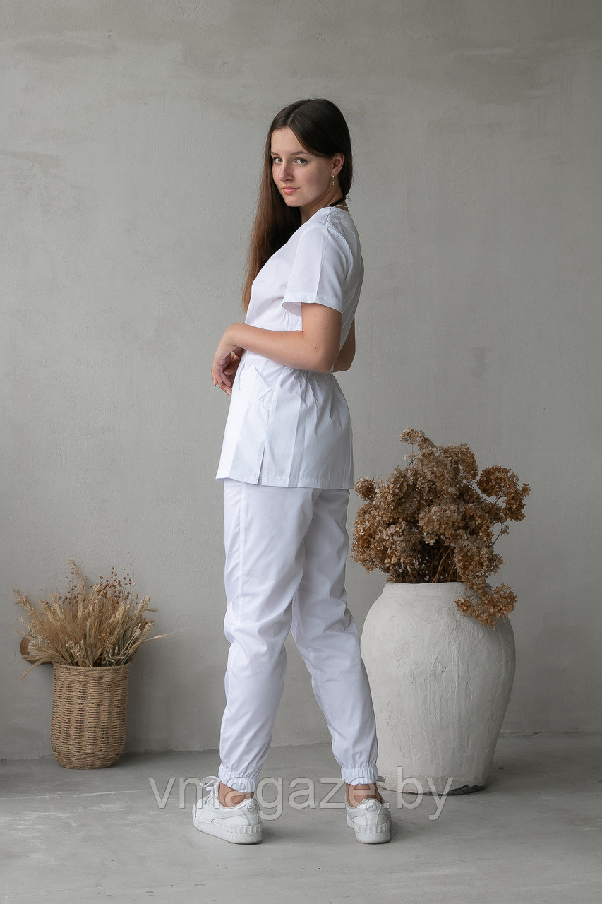 Медицинский костюм, женский Вета (цвет белый) - фото 2 - id-p176507472