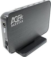 AgeStar 3UB3A8(6G)-Black (Al)(Внешний бокс для 3.5" SATA HDD, USB3.0)