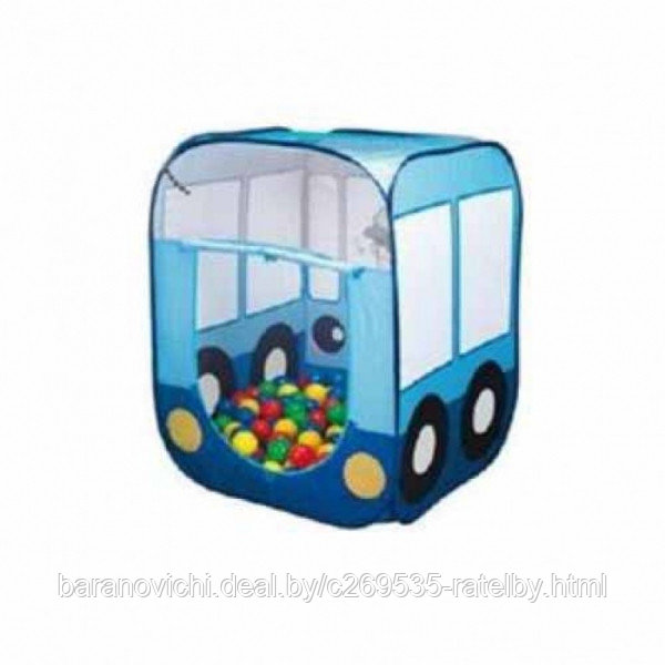 Игровой домик с мячиками Автобус (100шт,/6см)