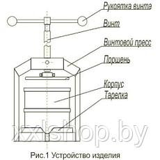 Соковыжималка ручная, загрузка 5 литров с полировкой СВР-01М Люкс, фото 3