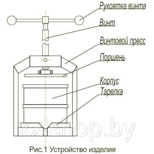 Соковыжималка ручная, загрузка 5 литров с полировкой СВР-01М Люкс - фото 4 - id-p210757206