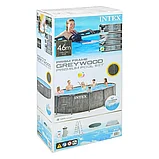 Каркасный бассейн INTEX 26742NP Prism Frame Greywood с фильтр-насосом 457х122см, фото 9