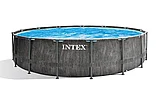 Каркасный бассейн INTEX 26742NP Prism Frame Greywood с фильтр-насосом 457х122см, фото 2