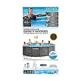 Каркасный бассейн INTEX 26742NP Prism Frame Greywood с фильтр-насосом 457х122см, фото 10
