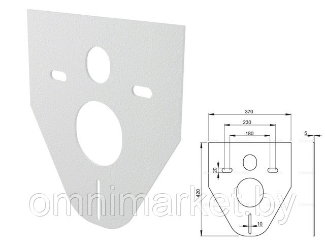 Звукоизоляционная плита для подвесного унитаза и для биде, Alcaplast - фото 1 - id-p210758351