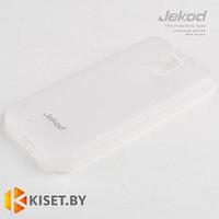 Силиконовый чехол Jekod с защитной пленкой для ZTE V880G Blade G, белый