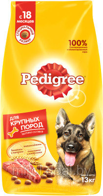 Сухой корм для собак Pedigree Для взрослых собак крупных пород с говядиной - фото 1 - id-p210761473