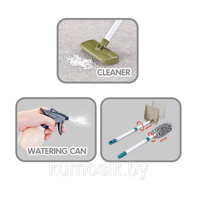 Детский игровой набор для уборки дома с вертикальным пылесосом, 23 предмета 667-58 - фото 2 - id-p210761696