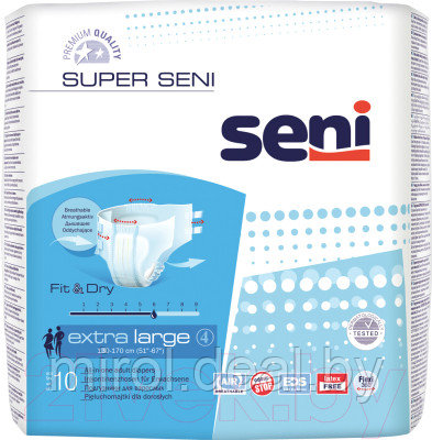 Подгузники для взрослых Seni Super Air Extra Large - фото 1 - id-p210766575
