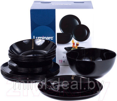 Набор столовой посуды Luminarc Diwali black P1622 - фото 2 - id-p210766869